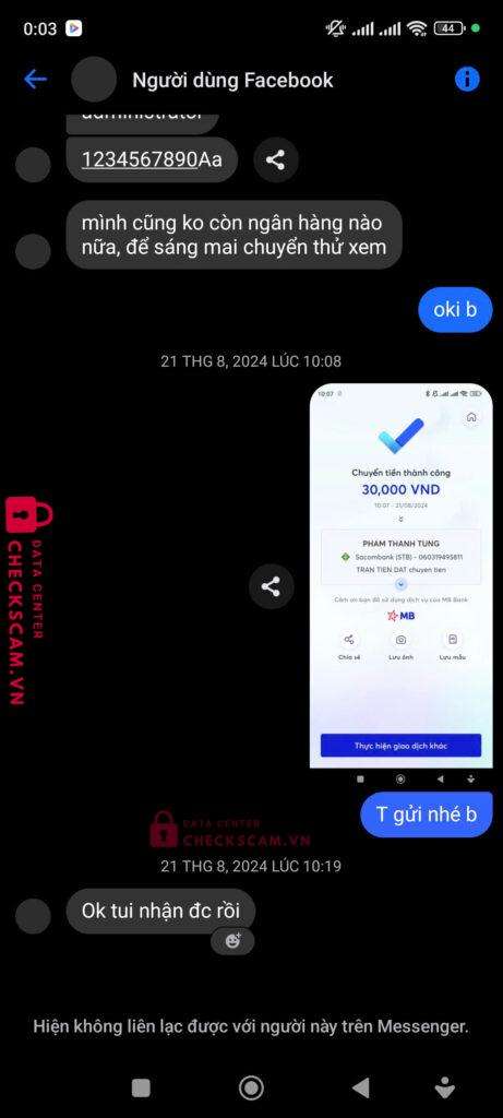 060319495811 Pham Thanh Tung Sacombank bị cảnh báo lừa đảo scam
