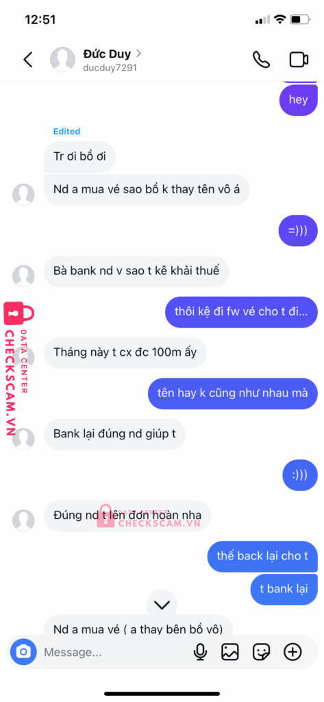 080932479 Nguyen Duc Duy VIB bị cảnh báo lừa đảo scam