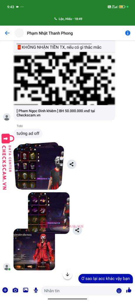 0965609385 Pham Nhat Thanh Phong MB bị cảnh báo lừa đảo scam