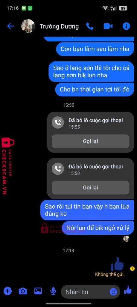 0979530137 Duong Van Truong MB bị cảnh báo lừa đảo scam
