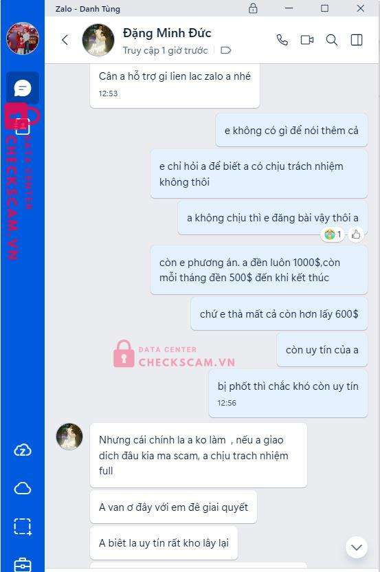 186868888 Dang Minh Duc Techcombank bị cảnh báo lừa đảo scam