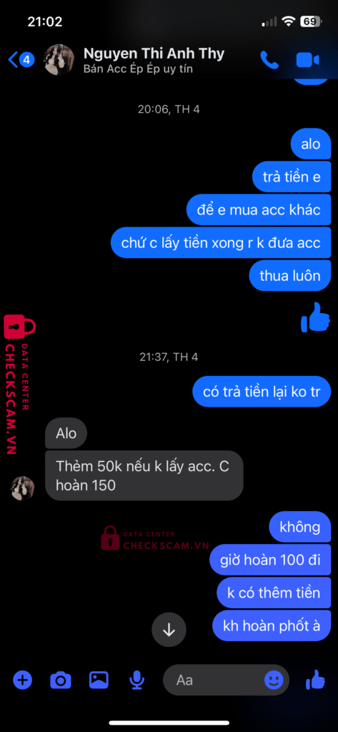392047107 Nguyen Thi Anh Thy VP BANK bị cảnh báo lừa đảo scam