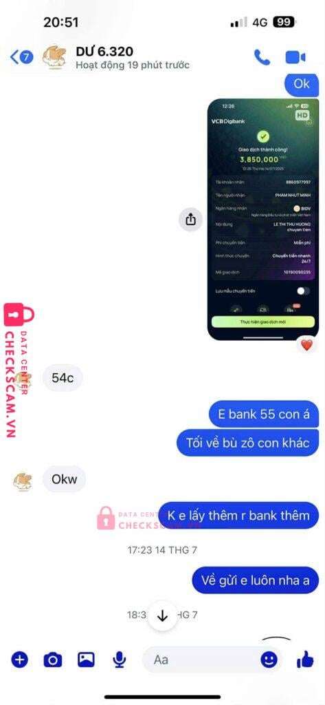 8860977997 Pham Nhut Minh BIDV bị cảnh báo lừa đảo scam