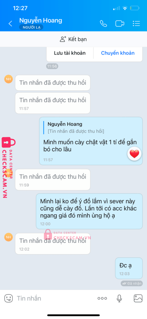 200220021004 NGUYEN THANH BINH MB bị cảnh báo lừa đảo scam