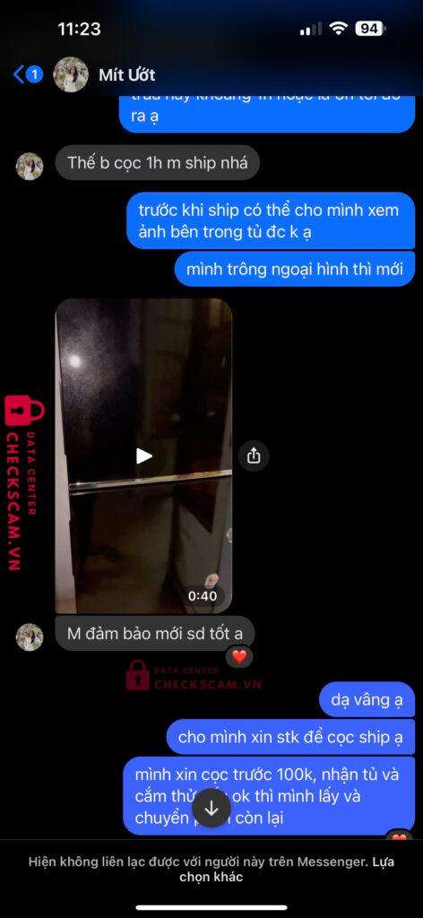 20112991 DANG THI HIEN ACB bị cảnh báo lừa đảo scam