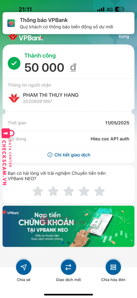 20206081997 Pham Thi Thuy Hang VP BANK bị cảnh báo lừa đảo scam