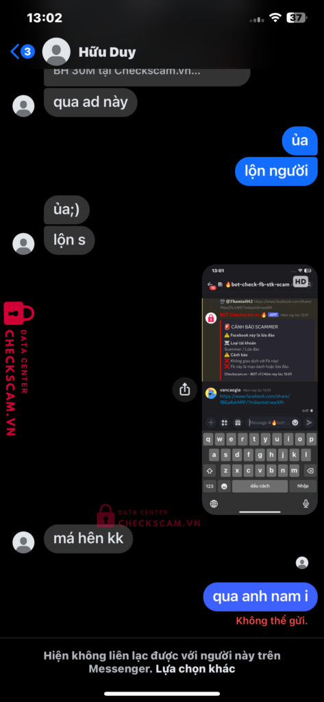 20533821 LUONG DIEN DAN ACB bị cảnh báo lừa đảo scam