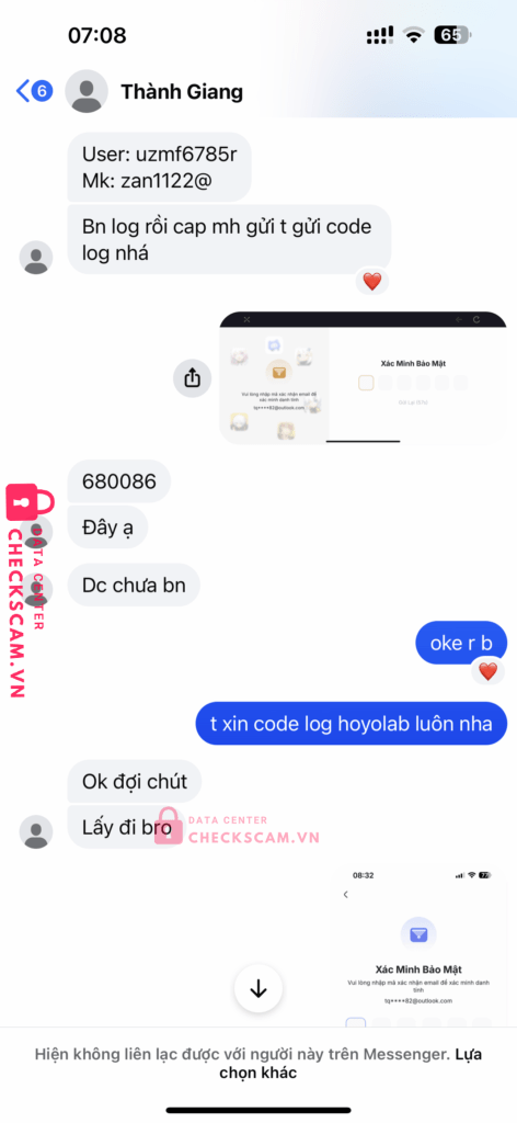 2153562771 Nong Van Giang BIDV bị cảnh báo lừa đảo scam
