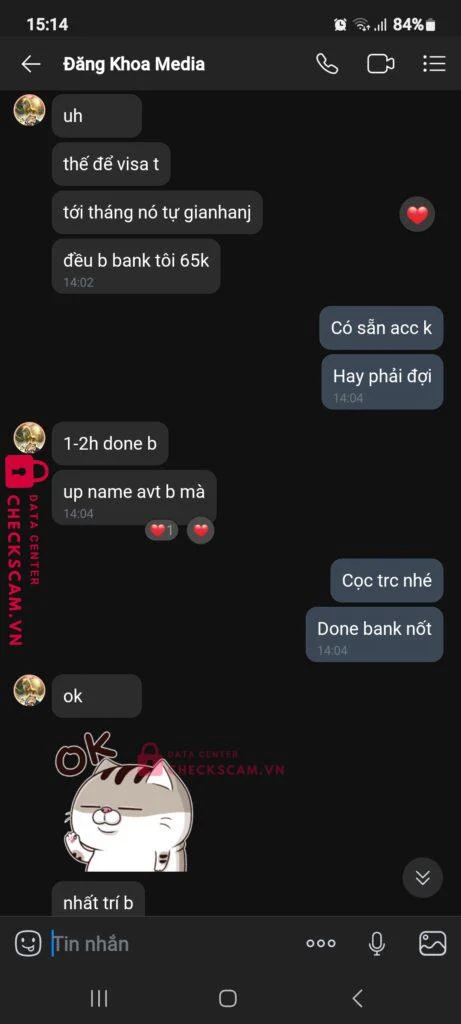 221005252 HOANG DANG KHOA MB bị cảnh báo lừa đảo scam