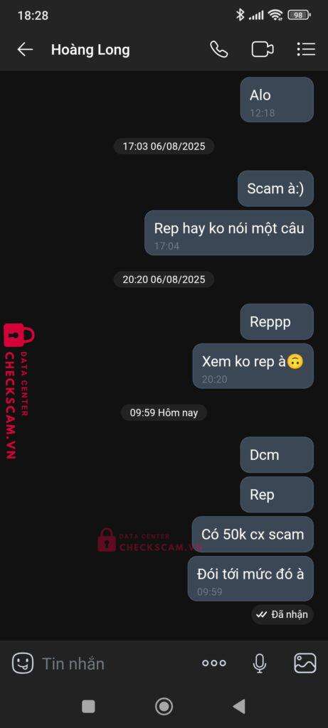 234499999 BUI TUAN LONG MB bị cảnh báo lừa đảo scam