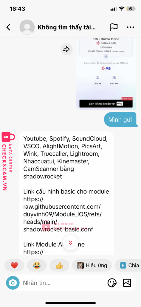250016666 Ha Trung Hieu MB bị cảnh báo lừa đảo scam