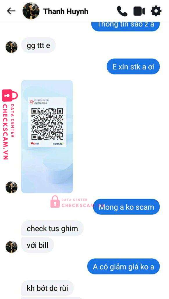 2519662008 Ly Thanh Huynh MB bị cảnh báo lừa đảo scam