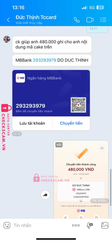293293979 Do Duc Thinh MB bị cảnh báo lừa đảo scam