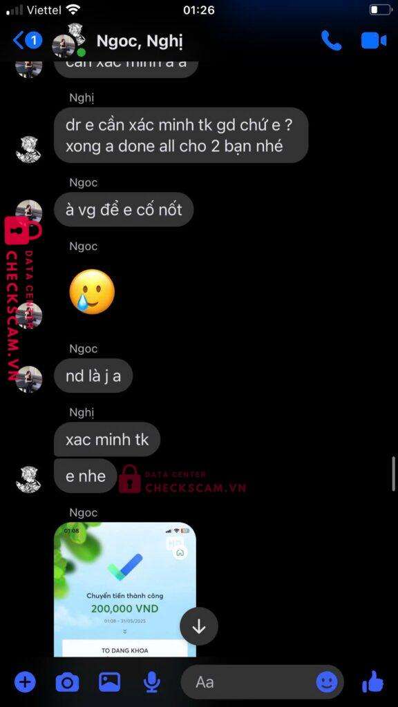 0385601693 To Dang Khoa MB bị cảnh báo lừa đảo scam