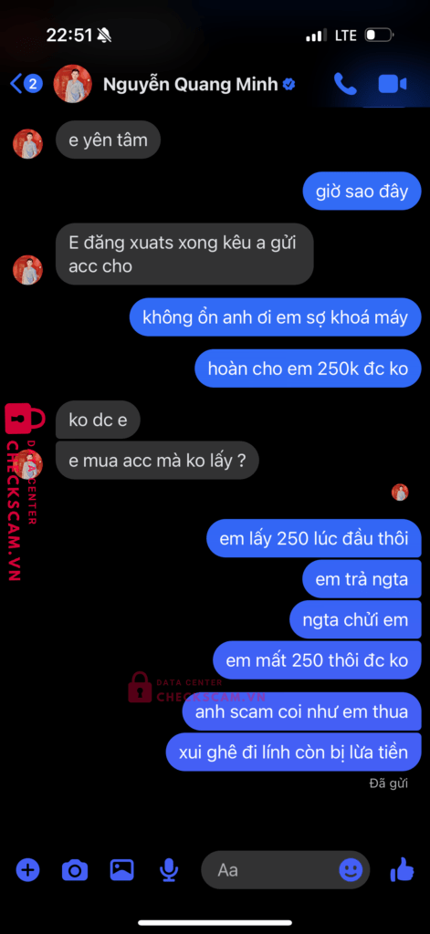 050819737 Vu Thanh Dung VIB bị cảnh báo lừa đảo scam