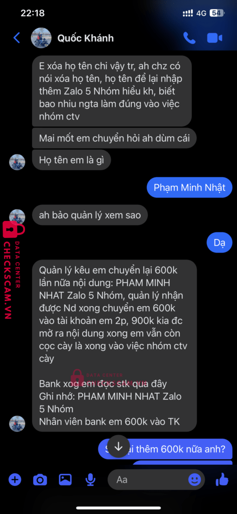 089613468888 Pham Van Luan MB bị cảnh báo lừa đảo scam