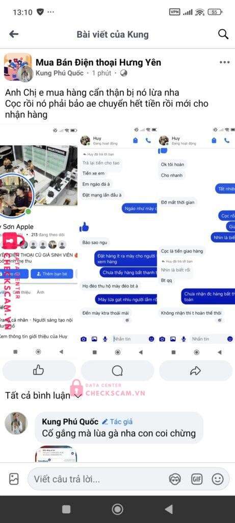 1031532682 Thai Hoang Son VCB bị cảnh báo lừa đảo scam