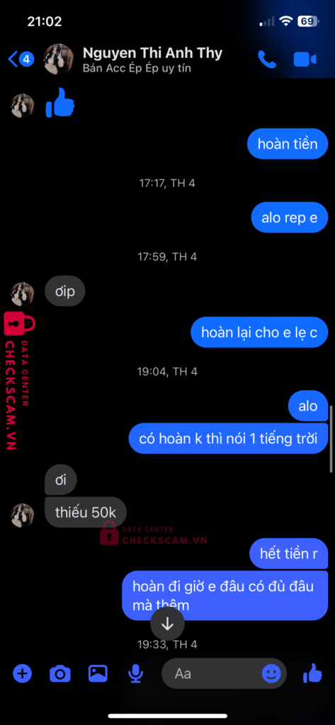 392047107 Nguyen Thi Anh Thy VP BANK bị cảnh báo lừa đảo scam