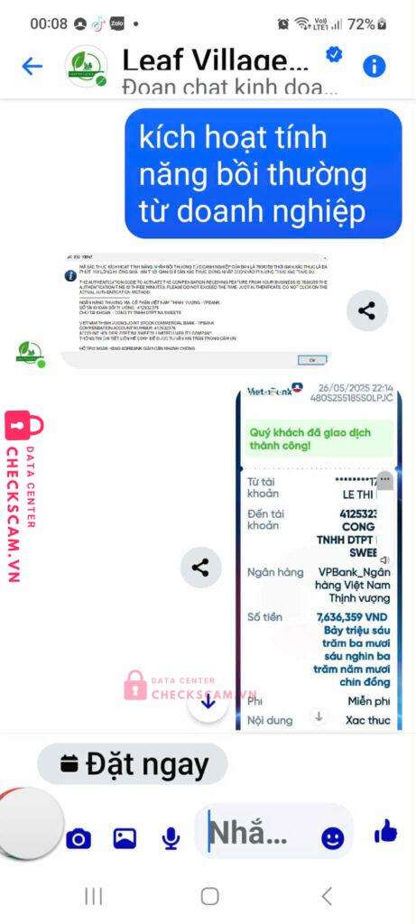 412532376 Na Sweets Co Ltd VP BANK bị cảnh báo lừa đảo scam