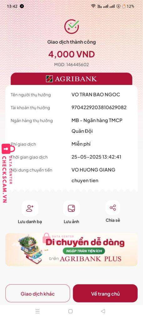 9704229203810629082 Vo Tran Bao Ngoc MB bị cảnh báo lừa đảo scam