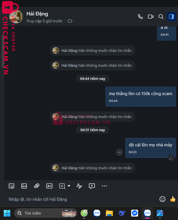 99MM23310M72862678 Nguyen Hai Dang BV BANK bị cảnh báo lừa đảo scam