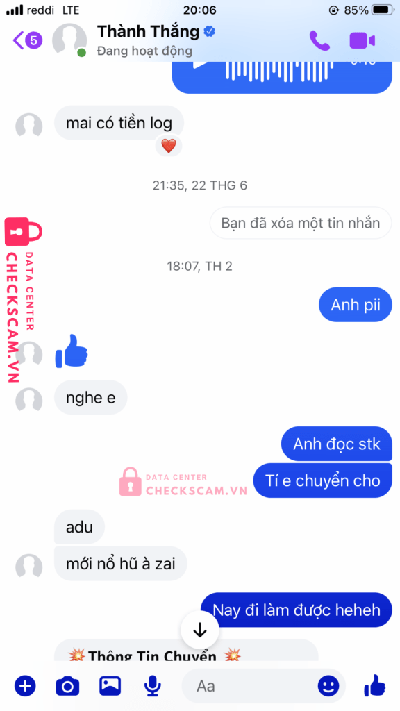 321071971 TRUONG THI THU HANG VIB bị cảnh báo lừa đảo scam