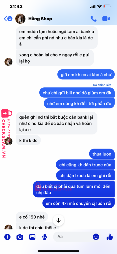 3450006789000 VU THI HANG MB bị cảnh báo lừa đảo scam