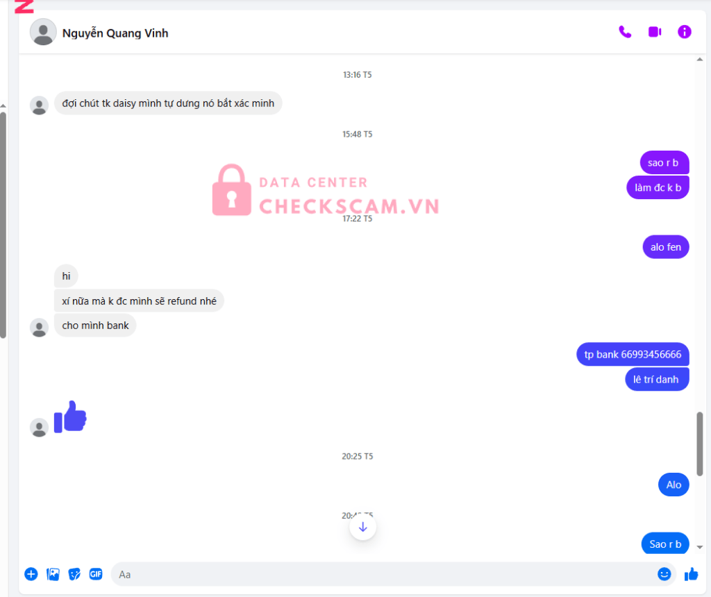 3603997189 Tasukija MB bị cảnh báo lừa đảo scam