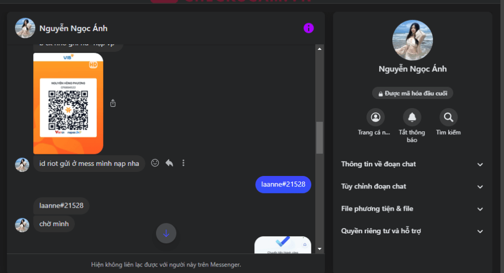 3838868383838 NGUYEN NGOC ANH MB bị cảnh báo lừa đảo scam