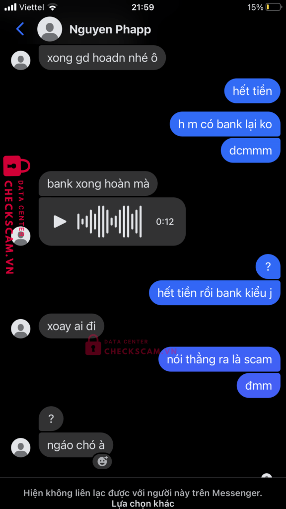00002307200822 Nguyen Van Duc Phap MB bị cảnh báo lừa đảo scam