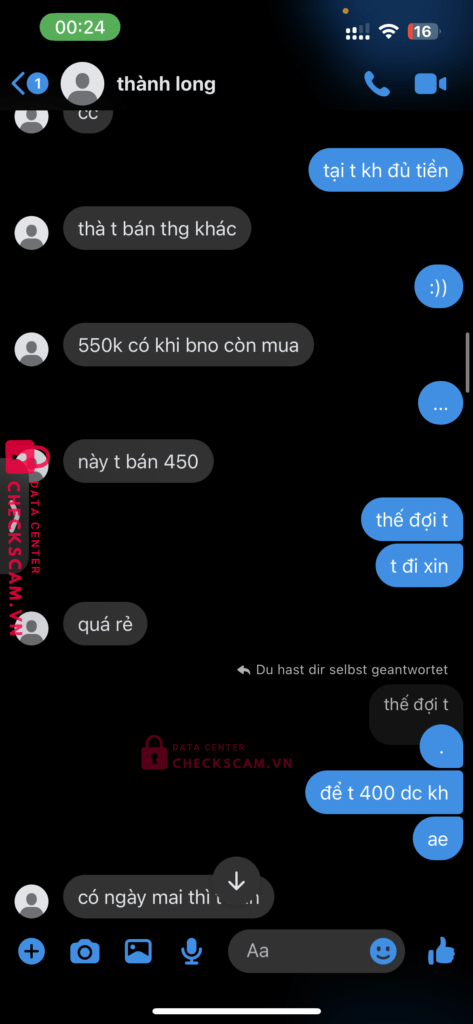 1360000000207 Nguyen Thanh Long MB bị cảnh báo lừa đảo scam