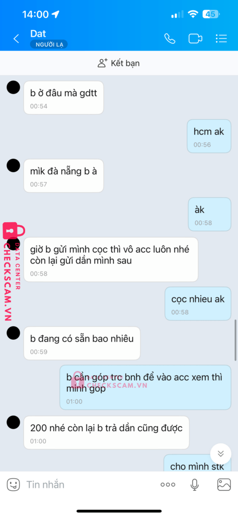 20037571 Nguyen Long Dat ACB bị cảnh báo lừa đảo scam