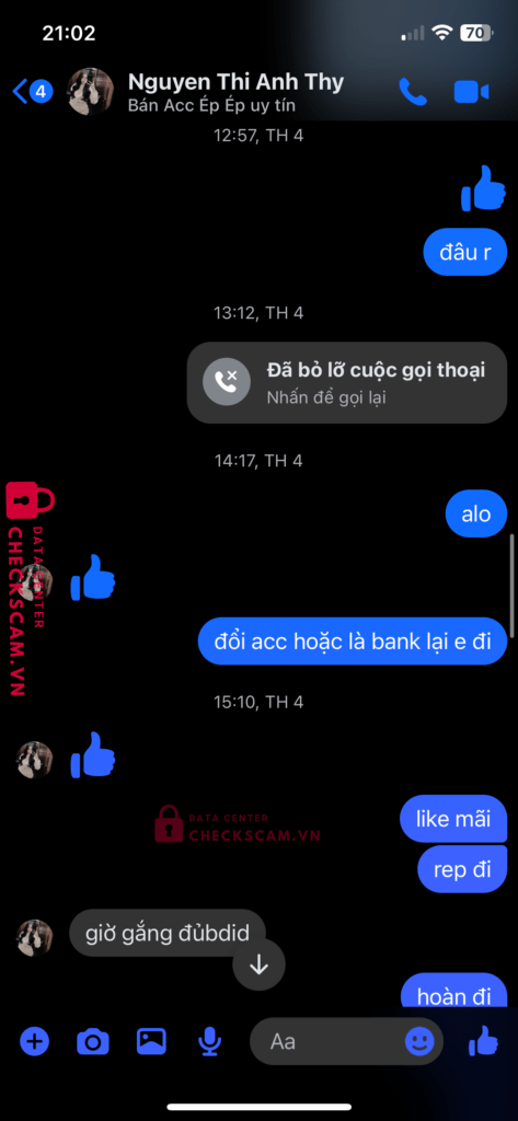 392047107 Nguyen Thi Anh Thy VP BANK bị cảnh báo lừa đảo scam