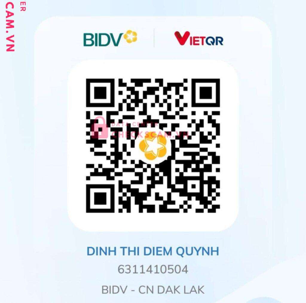 6311410504 Dinh Thi Diem Quynh BIDV bị cảnh báo lừa đảo scam