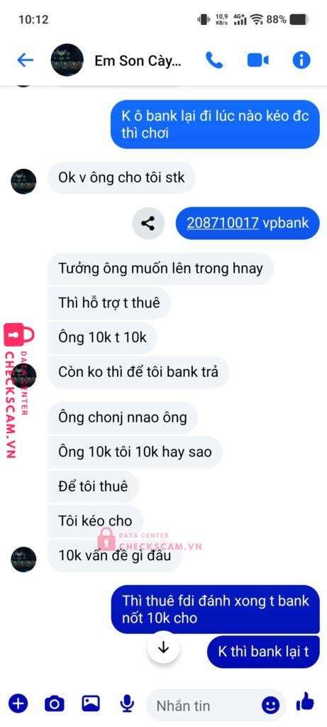 999997599999 Mai Thanh Son Techcombank bị cảnh báo lừa đảo scam