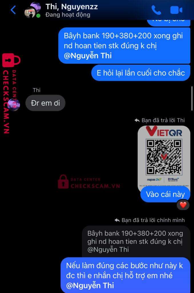 99MM25128M15000546 Nguyen Thi Mong Thi Huheo Gdtg BV BANK bị cảnh báo lừa đảo scam