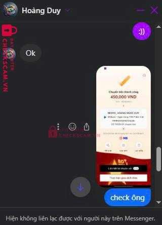 99MM25192M87076486 Hoang Ngoc Duy BV BANK bị cảnh báo lừa đảo scam