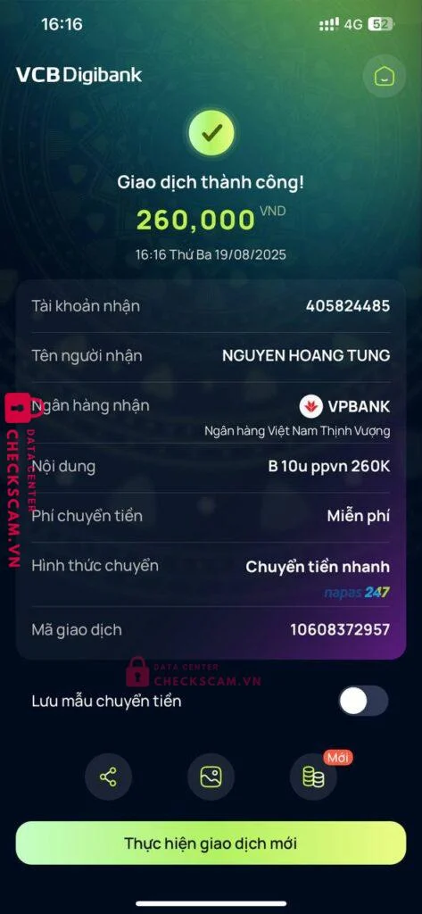 405824485 NGUYEN HOANG TUNG VP BANK bị cảnh báo lừa đảo scam