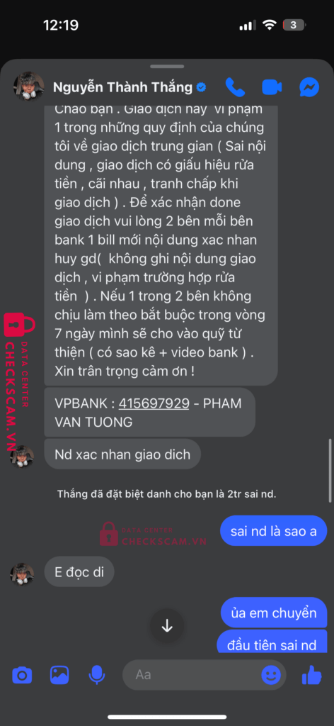 415697929 PHAM VAN TUONG VP BANK bị cảnh báo lừa đảo scam