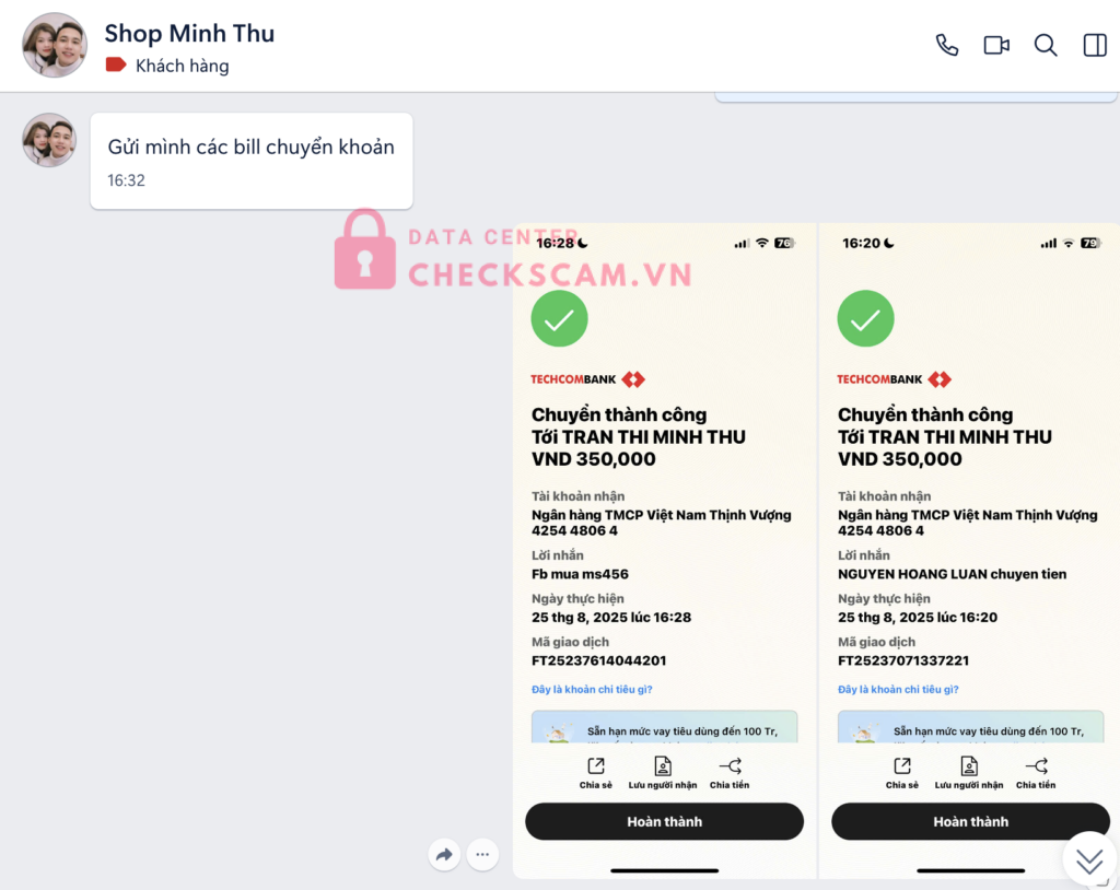 425448064 Tran Thi Minh Thu VP BANK bị cảnh báo lừa đảo scam