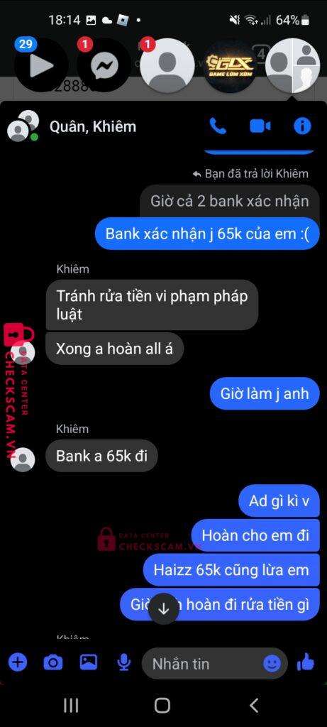 426288858 HOANG VAN NHAN VP BANK bị cảnh báo lừa đảo scam