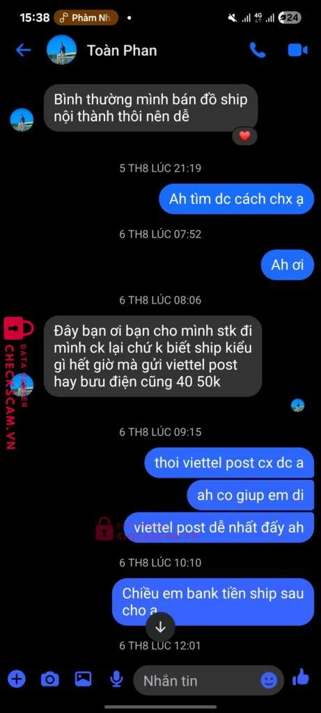 43520997 PHAN CONG DUC TOAN ACB bị cảnh báo lừa đảo scam