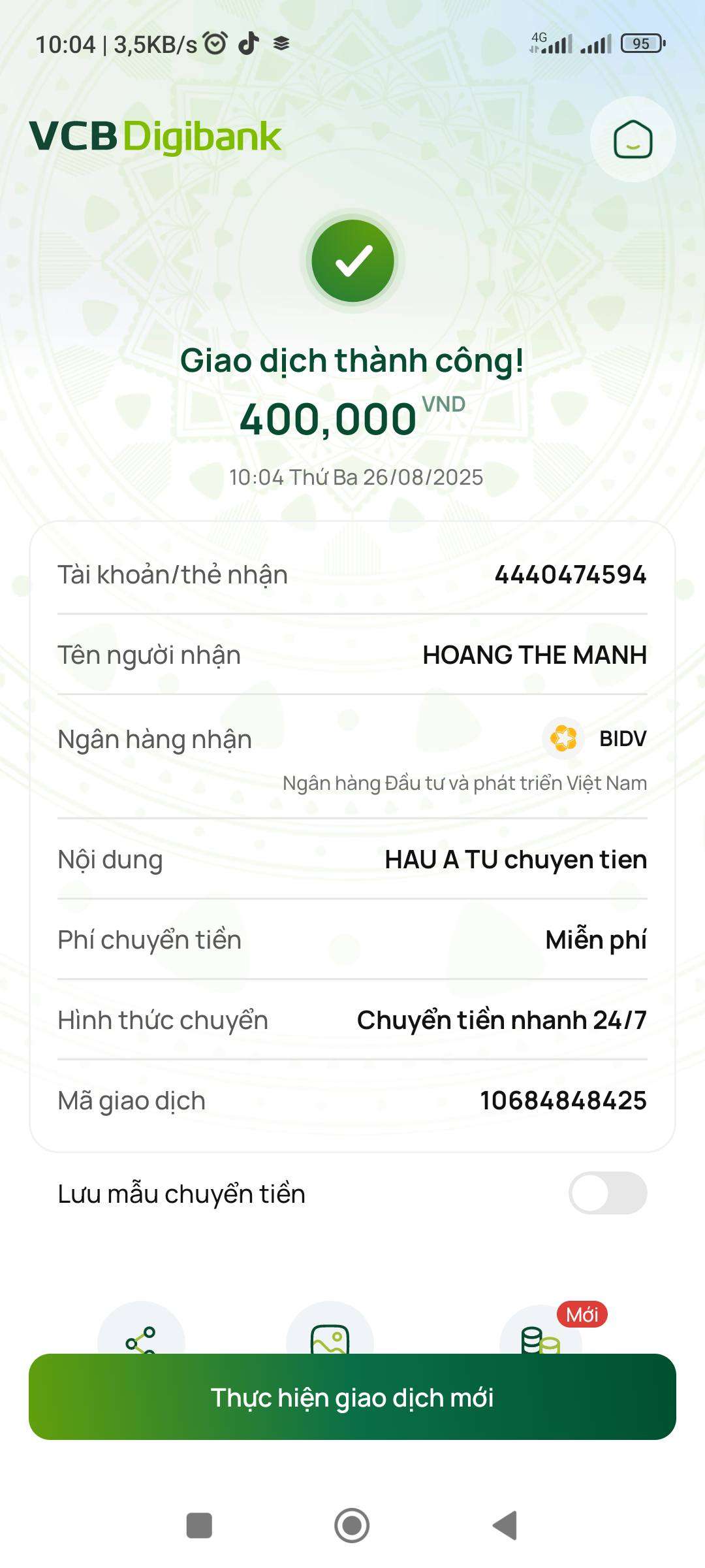 4440474594 Hoang The Manh BIDV bị cảnh báo lừa đảo scam