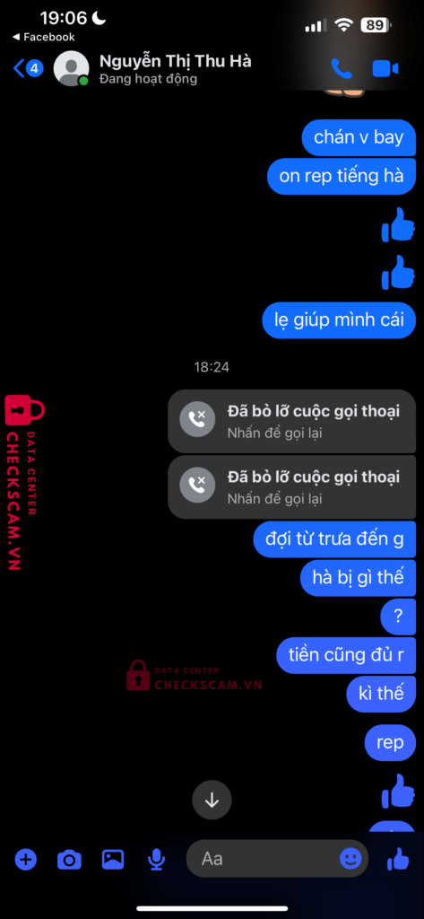 4441232004 NGUYEN THI THU HA MB bị cảnh báo lừa đảo scam