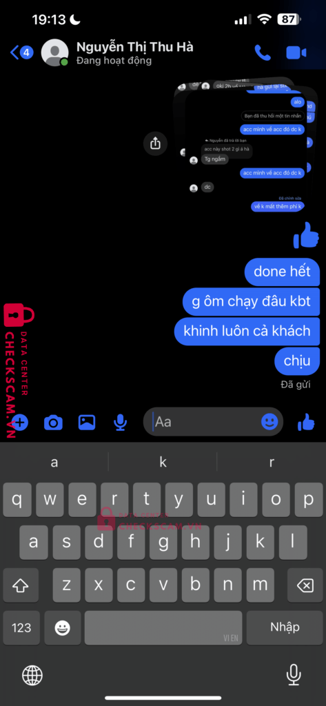 4441232004 NGUYEN THI THU HA MB bị cảnh báo lừa đảo scam