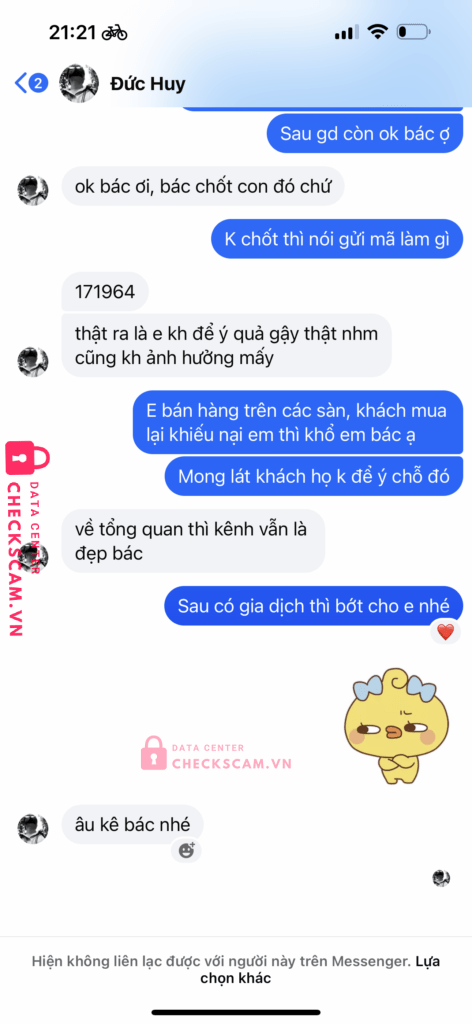 444415092004 LE VIET DUC HUY Techcombank bị cảnh báo lừa đảo scam