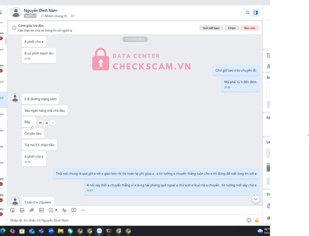 444688699999 Nguyen Dinh Nam MB bị cảnh báo lừa đảo scam