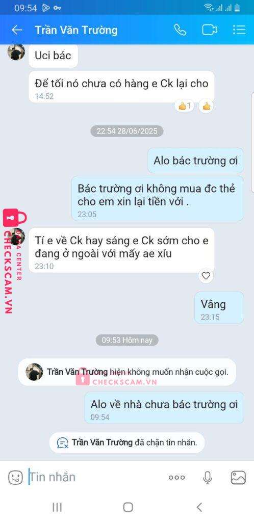 4509388888 TRAN VAN TRUONG Techcombank bị cảnh báo lừa đảo scam