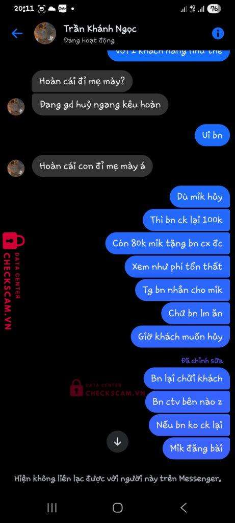 45252636859 NGUYEN THI HOANG LAN MB bị cảnh báo lừa đảo scam