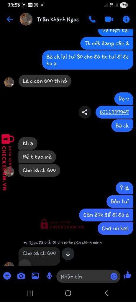 45252636859 NGUYEN THI HOANG LAN MB bị cảnh báo lừa đảo scam